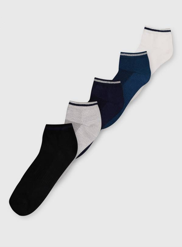 Active Arch Support Trainer Socks 5 Pack - 9-12
